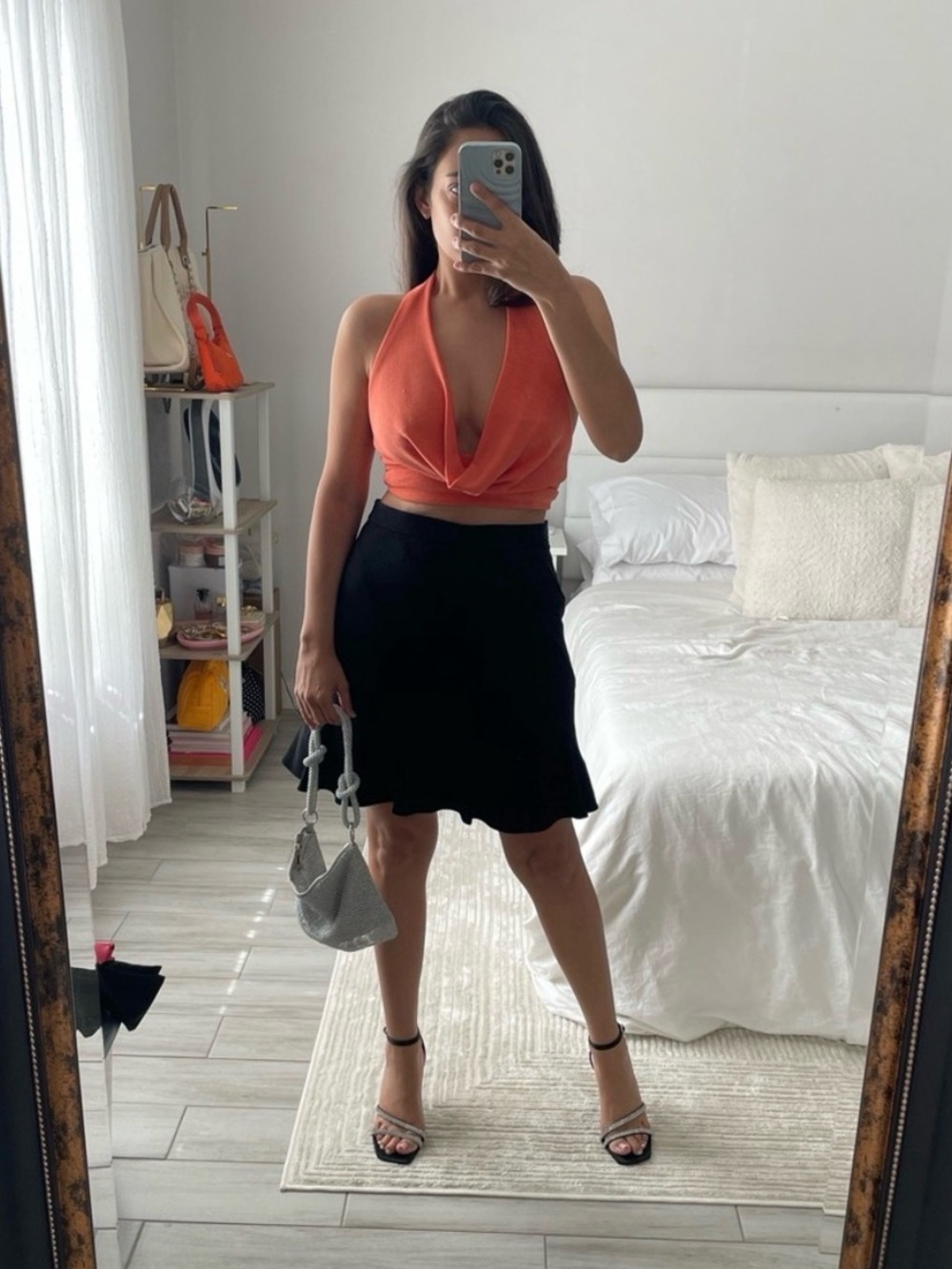 Theory Diag Mini Skirt | Black Admiral Crepe | NWT | Size 8 - Picture 7 of 7